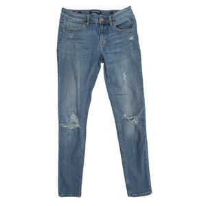 VIGOSS Women Jagger Skinny Ripped Jeans Size 27 Blue Distressed Low Rise
